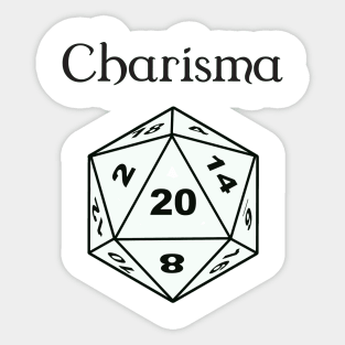 Charisma Stat D20 Sticker